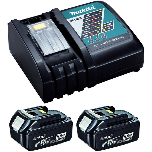 Makita BL1850X2DC18RC 18v LXT Li-ion 5.0AH Twin Battery And Charger