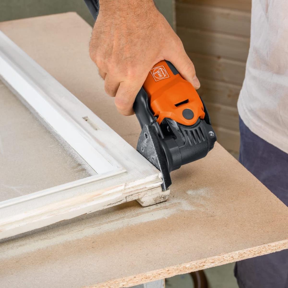 Fein MM 500 PLUS STARLOCK MultiMaster Oscillating Multi-Tool In Case With 3 Piece Wood & Metal Cut Set