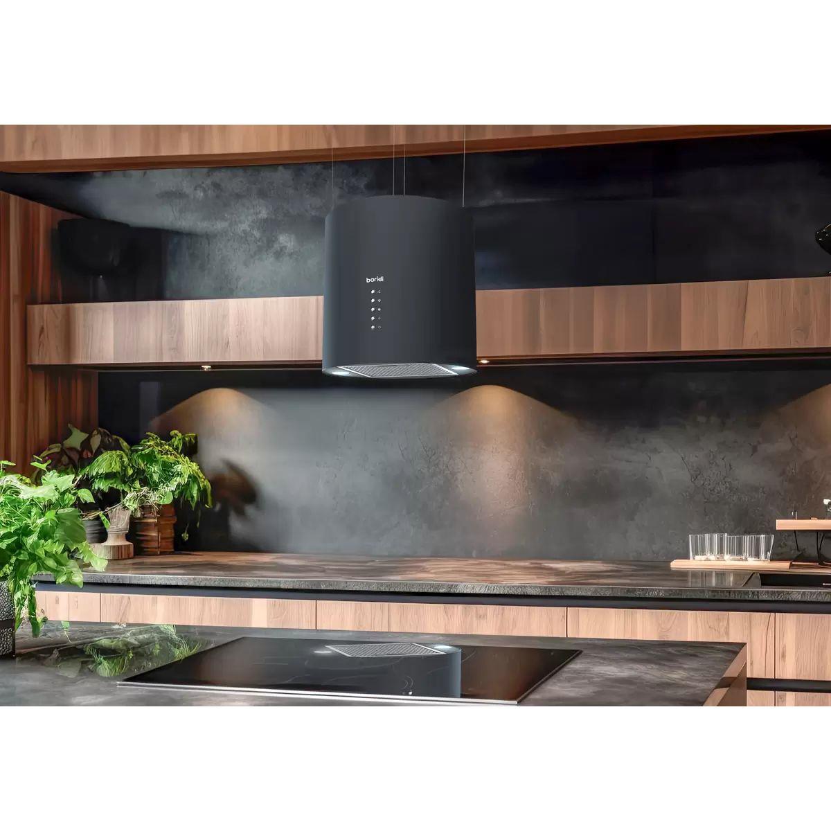 Sealey DH219 Baridi Round Island Cooker Hood 35cm Black 240V