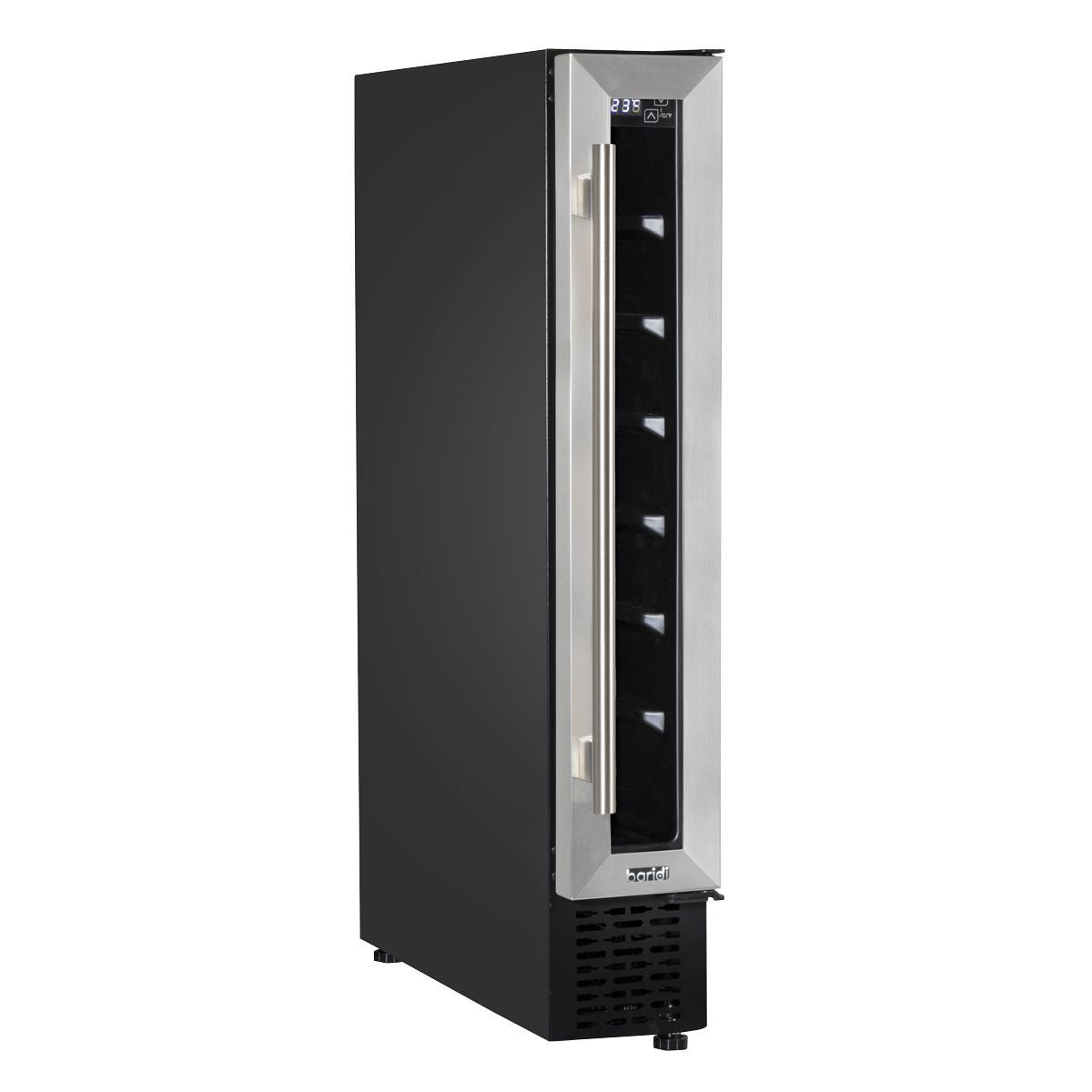 Sealey DH77 Baridi Extra-Slim 7 Bottle Fridge & 20L Cooler 15cm Stainless Steel 230V