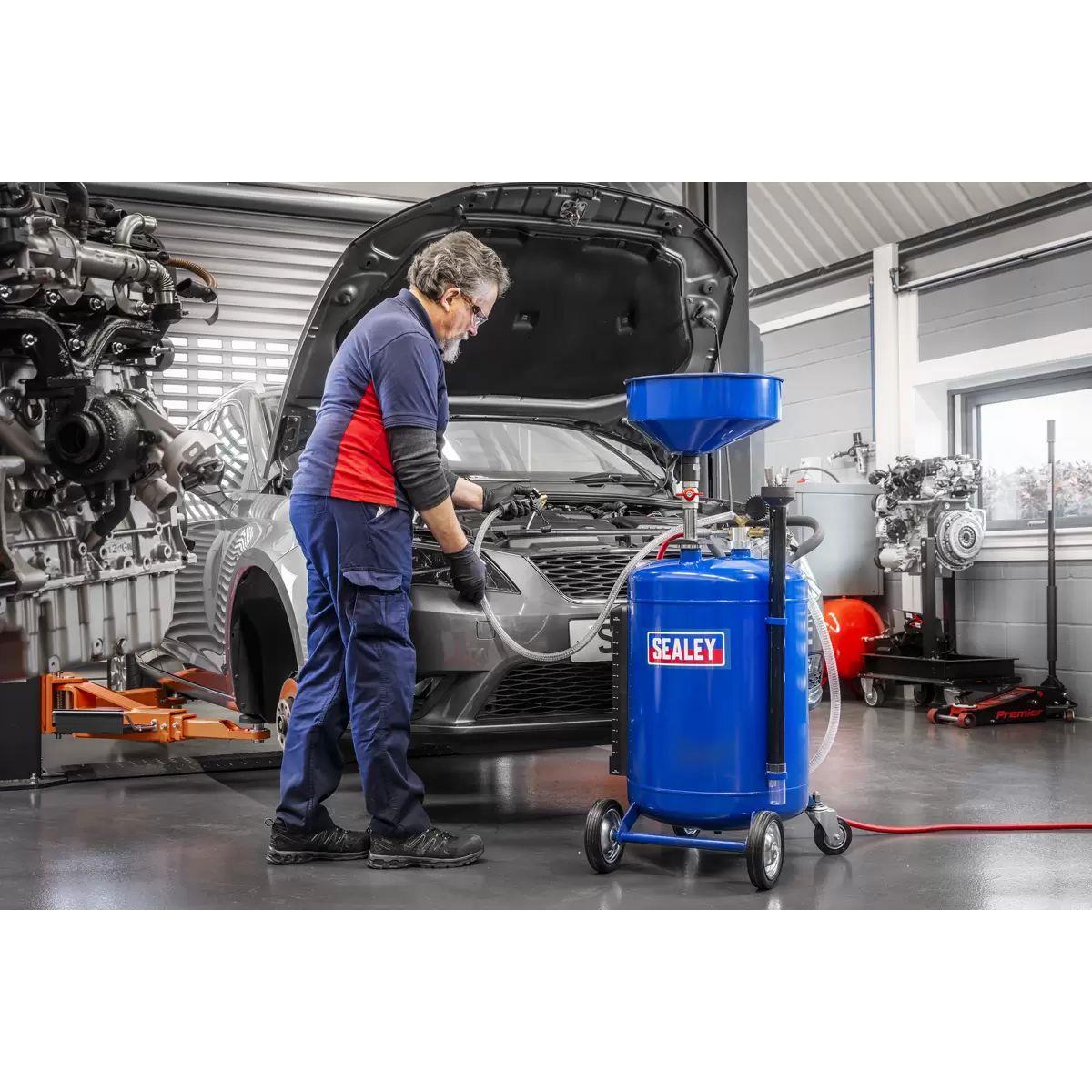 Sealey AK459DX 90L Air Discharge Mobile Oil Drainer with Probes