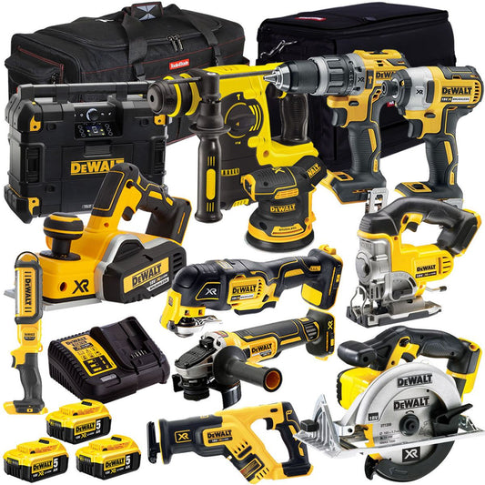 Dewalt 18V 12 Piece Power Tool Kit with 3 x 5.0Ah Battery & Charger T4TKIT-8146