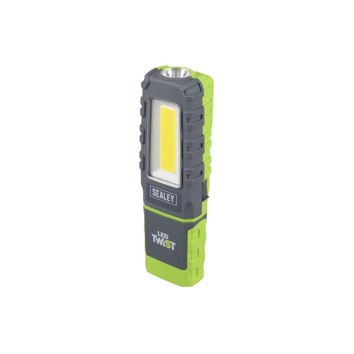 Sealey LED601GDB LED Twist Rechargeable Inspection Light, Green Box of 12