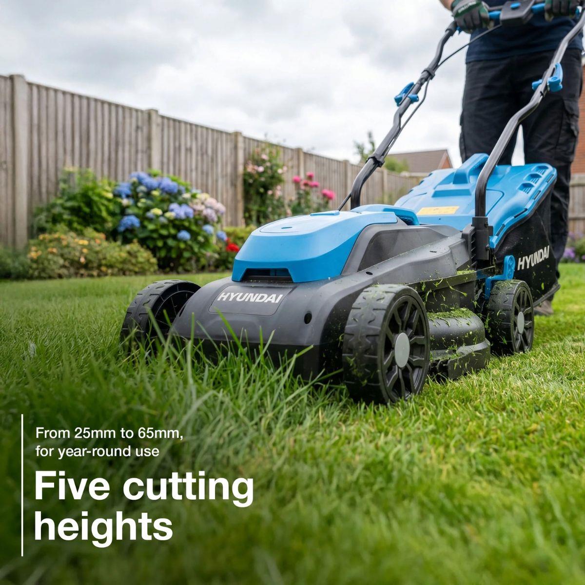 Hyundai HY20CLM33 20V Brushless Cordless Lawnmower 33cm/13 Inch With 32L Collection Bag