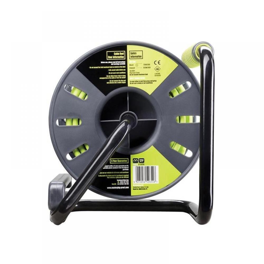 Masterplug PRO-XT Open Cable Reel 13A 4-Socket 25M 240V OMU25134SL-PX