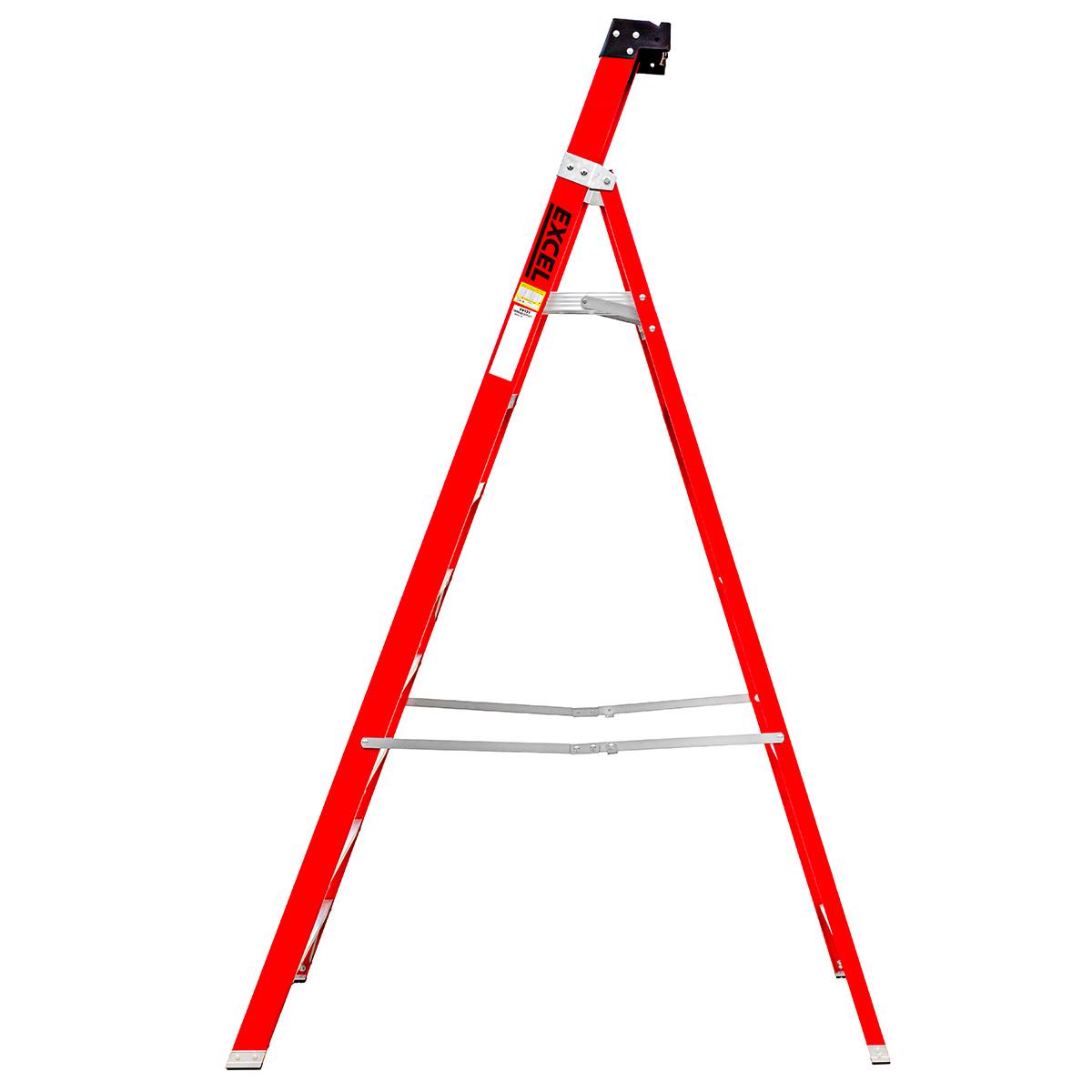 Excel Electricians Fibreglass Platform Step Ladder 8 Tread 2.51m EN131