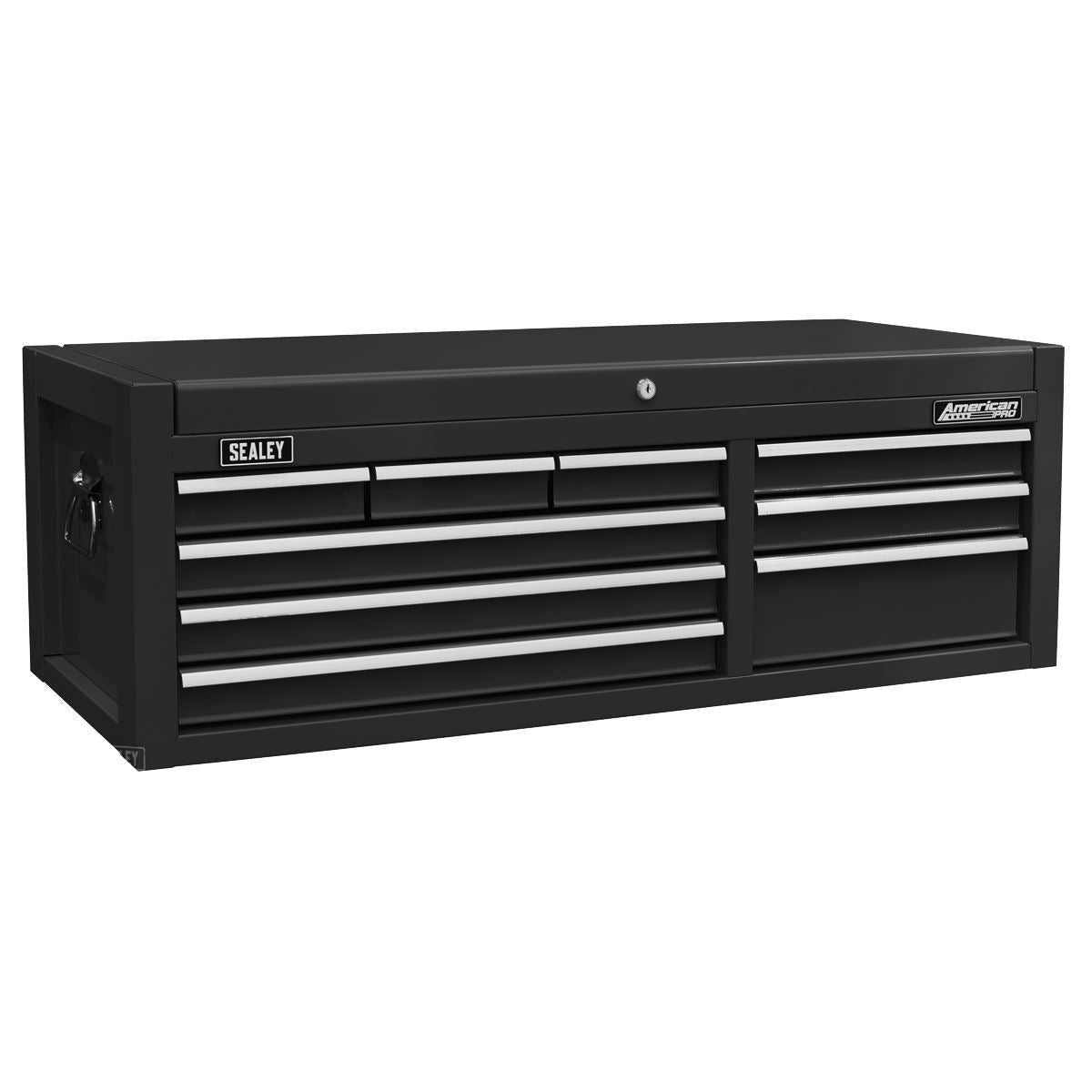 Sealey AP4109B 9 Drawer Top chest with Ball Bearing Slides Black