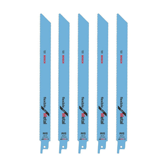 Bosch S1122BF Reciprocating Saw Blades For Metal Long Life Fast Cut Pack of 5 - 2608656019