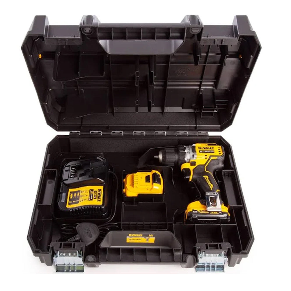 Dewalt DCD701D2 12V XR Brushless Compact Drill Driver with 2 x 2.0Ah Battery Charger & Case