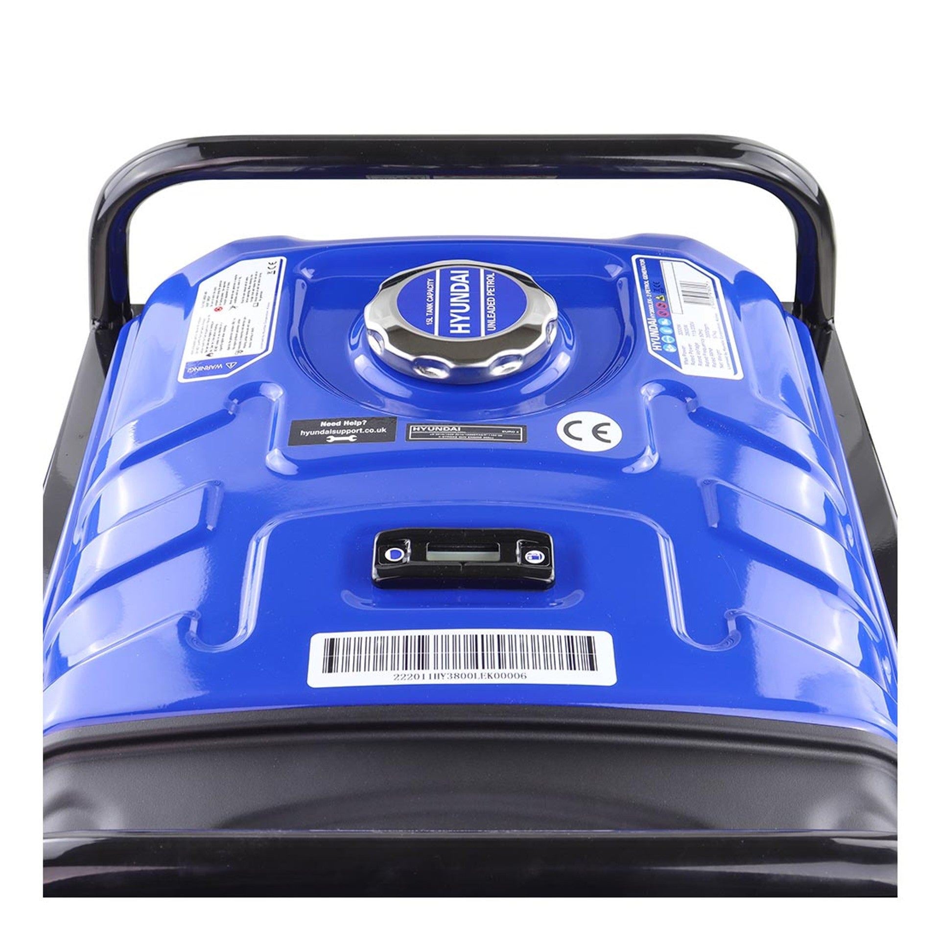 Hyundai HY3800LEK-2 Petrol Site Open Generator with Electric, Recoil Start & Wheel Kit 3200W/230V