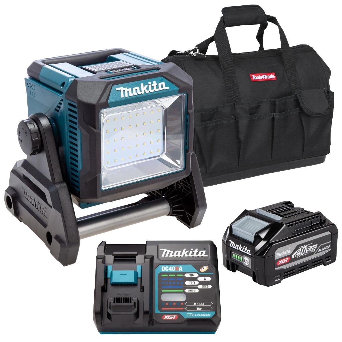 Makita ML005GX 40VMax XGT Worklight with 1 x 4.0Ah Battery, Charger & Bag