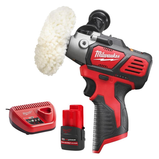 Milwaukee M12BPS-0 12V Compact Polisher / Sander With 1 x 2.5Ah Battery & Charger