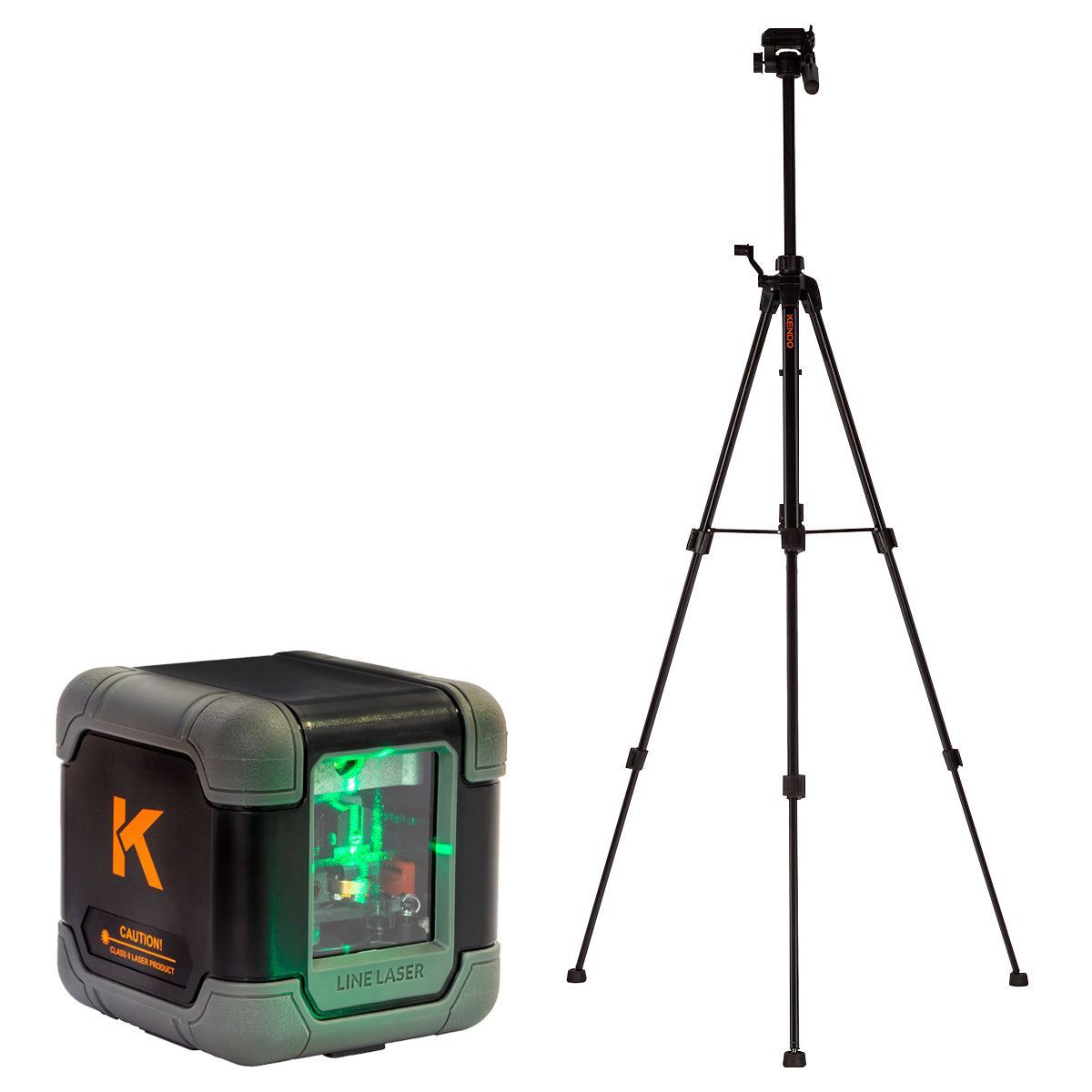 Kendo 20m Self-Levelling Laser Level 360° Bracket with Adjustable Tripod & Carry Bag