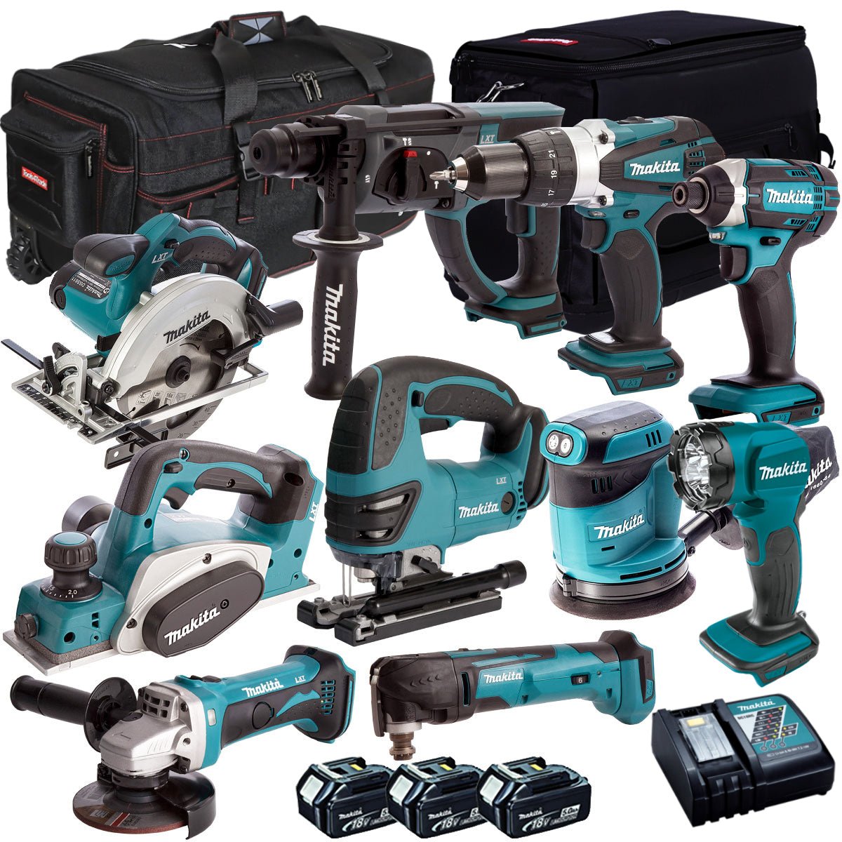 Makita T4T10051PT 18V 10 Power Tool Kit with 3 x 5.0Ah Battery & Charger