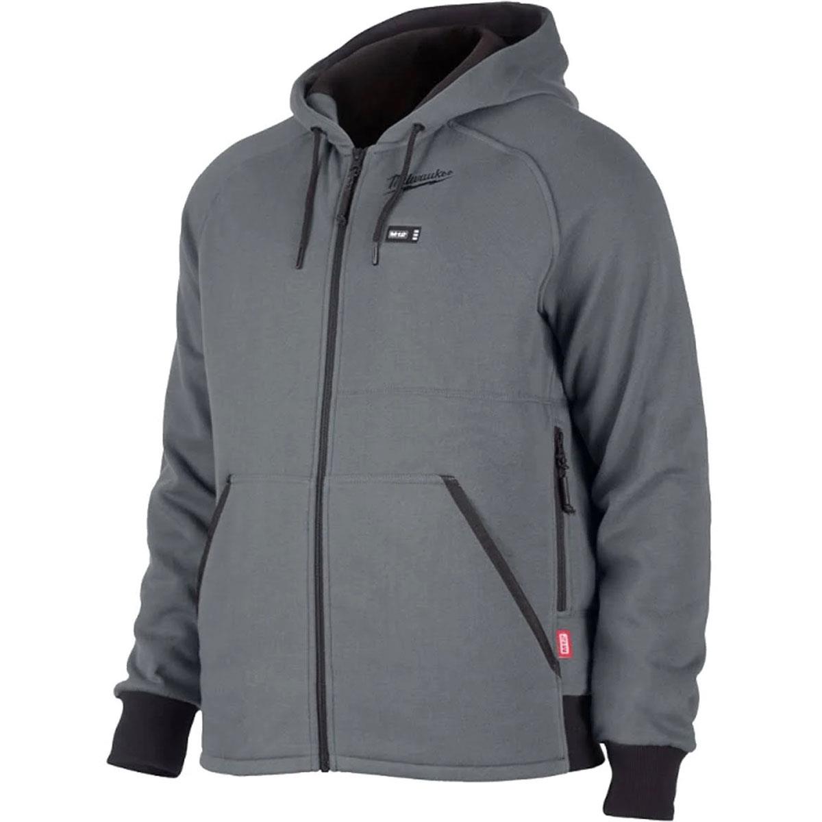 Milwaukee M12HHGREY4-0 12V Grey Heated Hoodie - Medium 4932480067