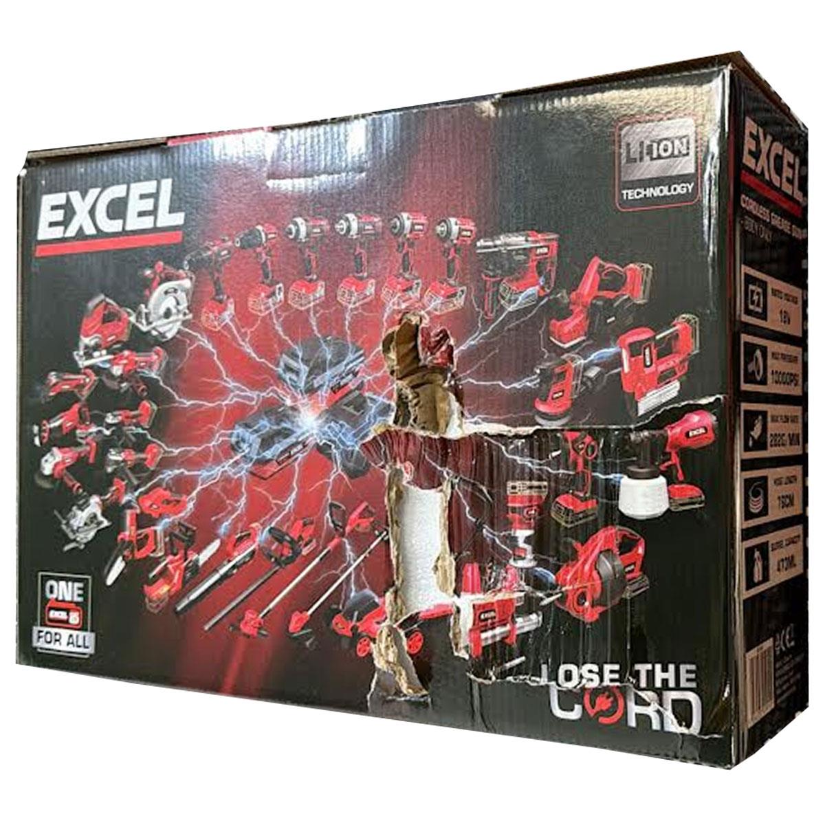 Excel 18V Cordless Grease Gun Body Only (Battery & Charger Not Included) Item Condition Box Opened Never Used