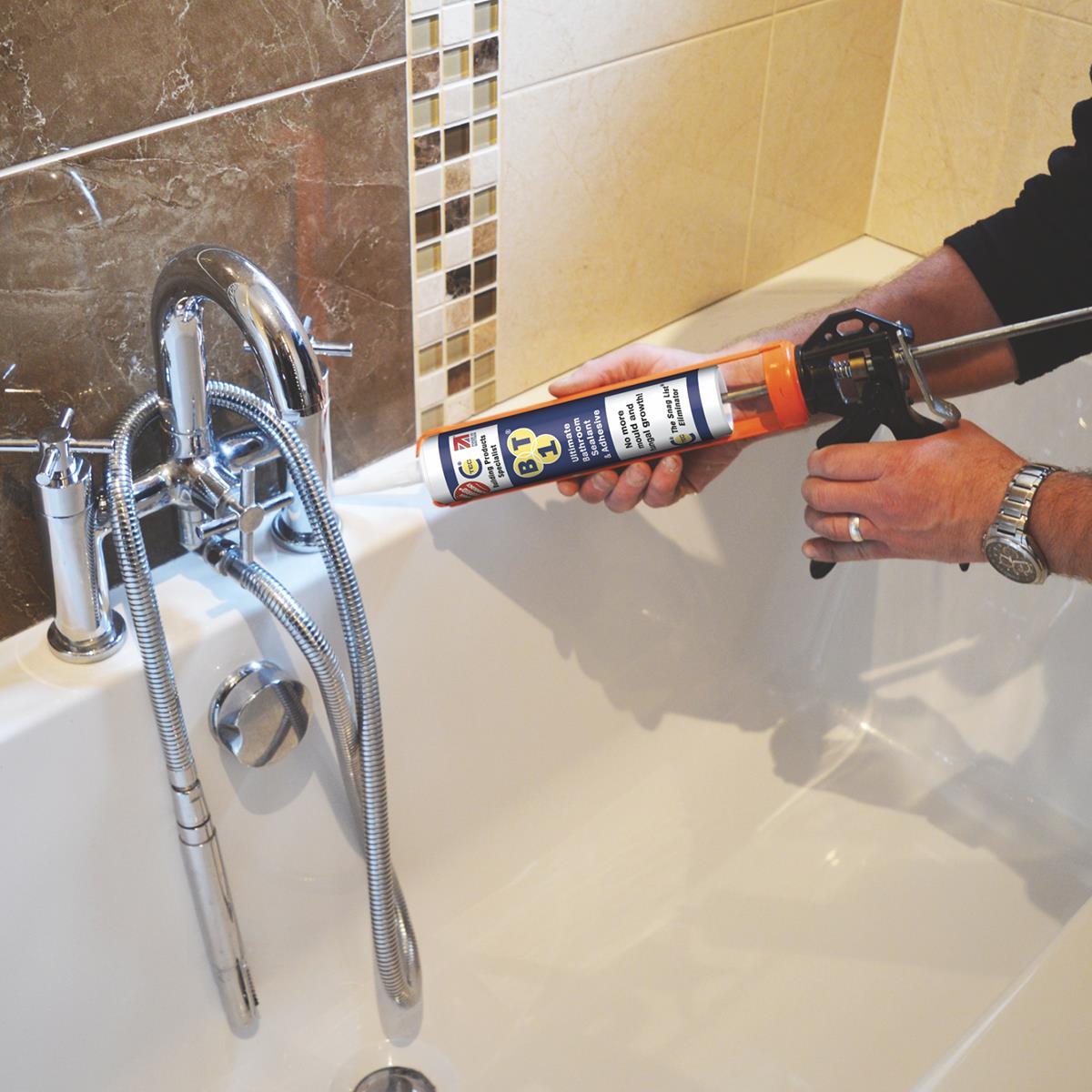 C-TEC BT1 290ml Ultimate Bathroom Sealant & Adhesive BT1535101 - White