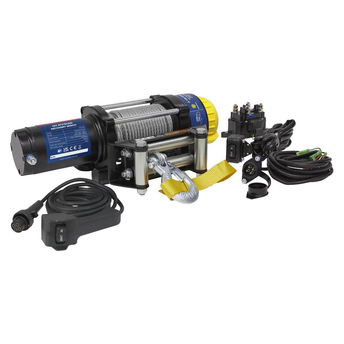 Sealey ATV2040 ATV/Quad Winch 2040kg Line Pull 12V