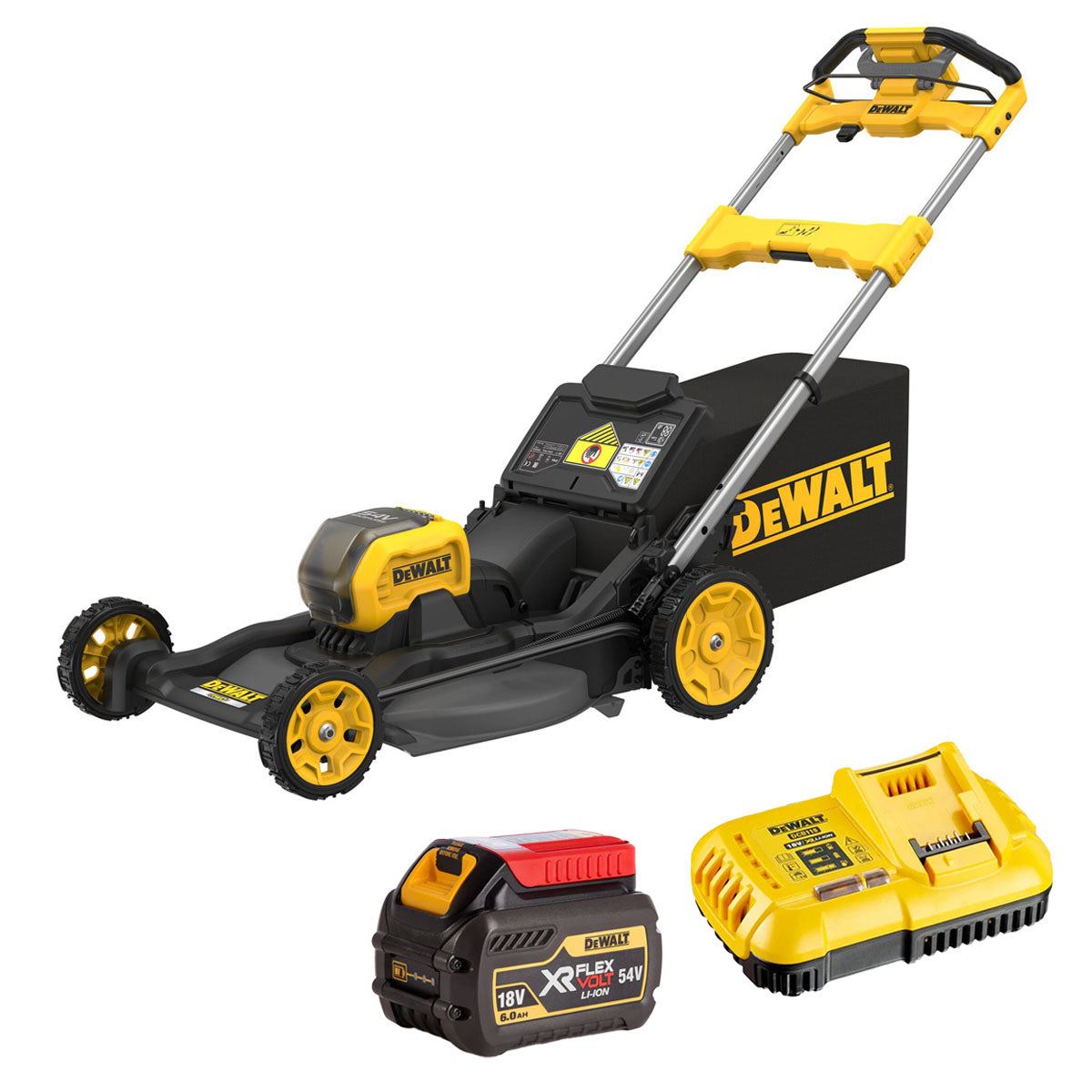 Dewalt DCMWSP550N-XJ 54V XR Flexvolt Brushless Self-Propelled Lawn Mower with 1 x 6.0Ah Battery & Charger