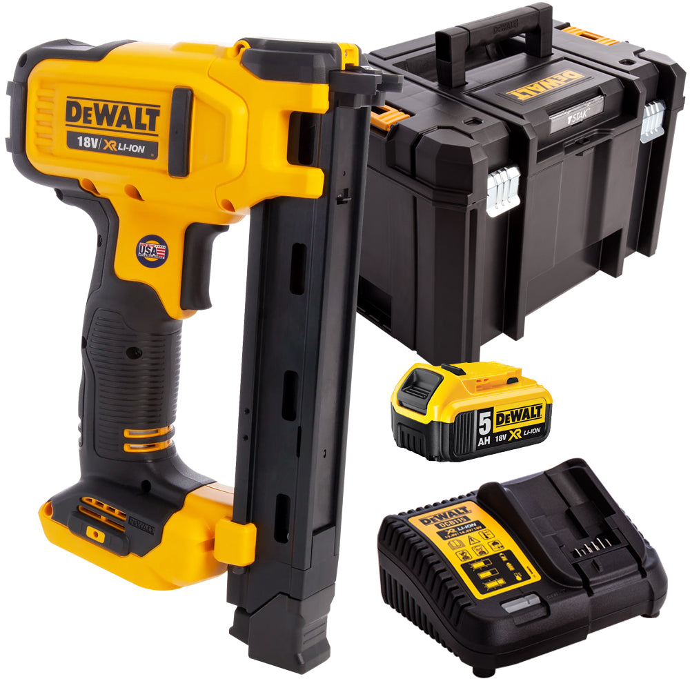 DeWalt DCN701N 18V Electrician Stapler with 1 x 5.0Ah Battery & Charger in Case