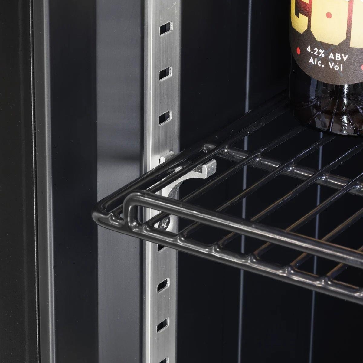 Sealey DH440 Baridi Tall Drinks/Bar Fridge with Digital Controls & Auto Defrost 160L Black