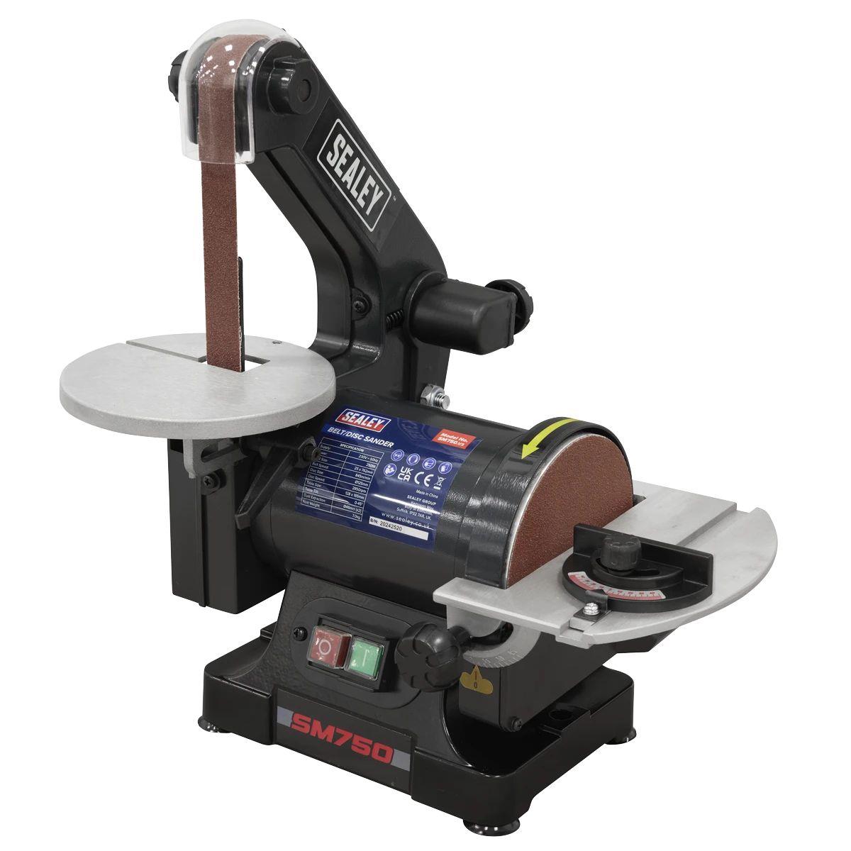 Sealey SM750 Belt/Disc Sander 25 x 762mm/125mm 230V/250W