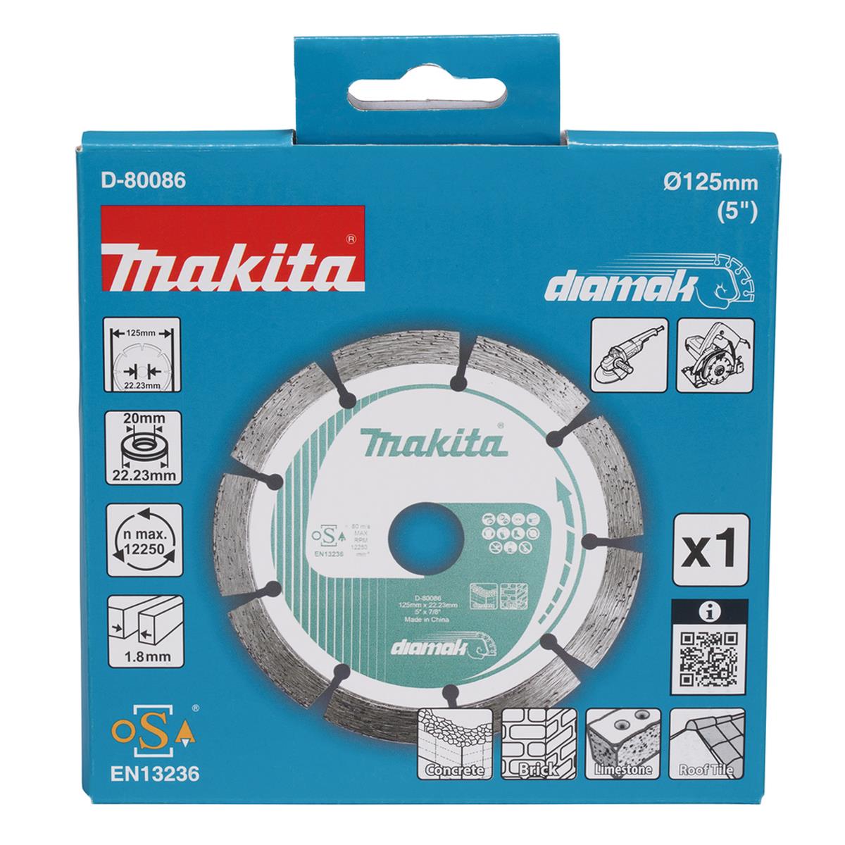 Makita D-80086 125mm Universal Dry/Wet Segmented Diamond Blade