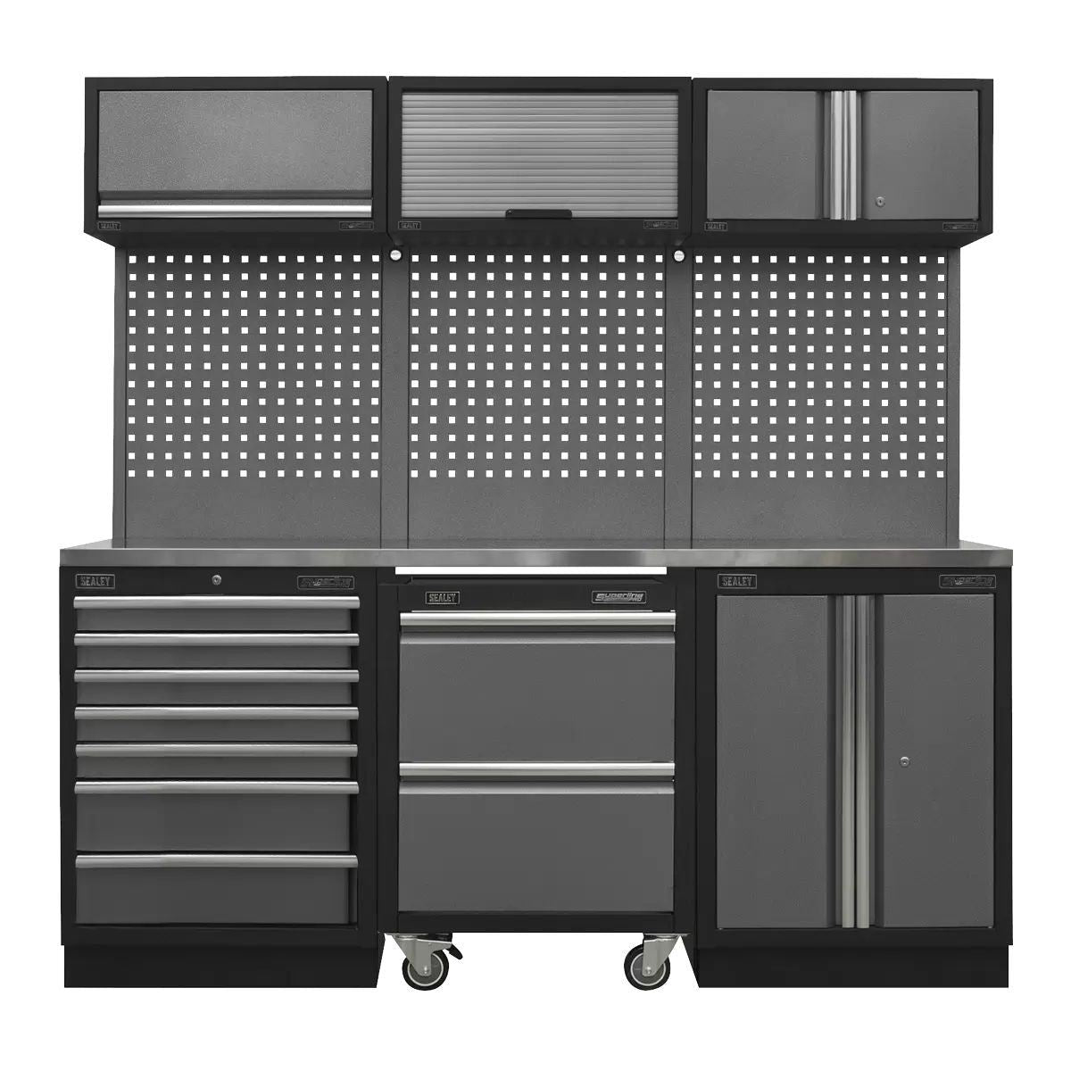 Sealey APMSSTACK12SS 2.04m Storage System Stainless Steel Worktop