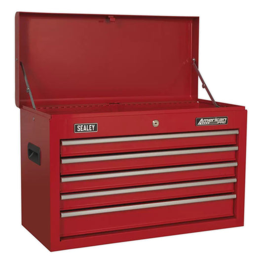 Sealey AP225 5 Drawer Topchest with Ball-Bearing Slides Red