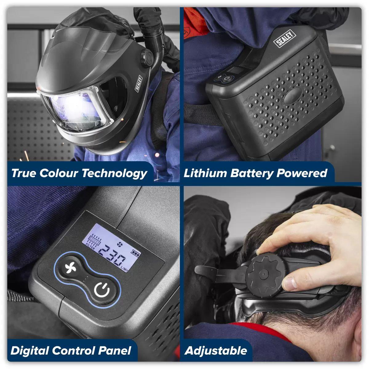 Sealey PWH618 Auto Darkening Welding Helmet with TH3 Powered Air Purifying Respirator