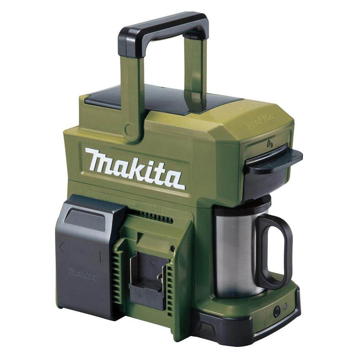 Makita DCM501ZO 10.8V CXT / 18V LXT Cordless Olive Green Coffee Maker with 1 x 5.0Ah Battery & Charger