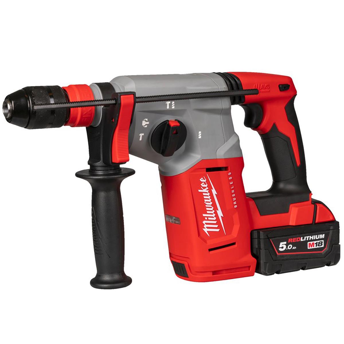 Milwaukee M18BLHX100P-502P 18V M18 Brushless 4 Mode SDS-Plus Hammer Drill With 2 x 5.0Ah Battery, Charger, Drill Bits & Case 4933499039