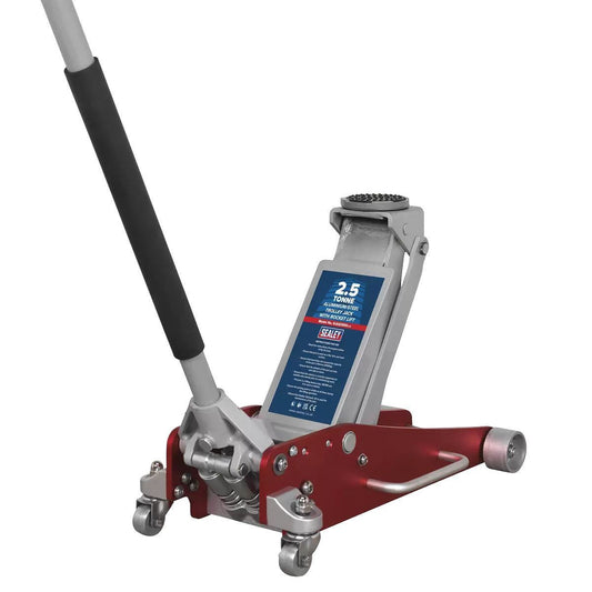 Sealey RJAS2500 Trolley Jack 2.5 Tonne Ton Aluminium Steel Rocket Lift Car Van