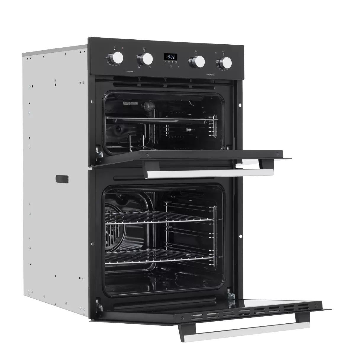 Sealey DH278 Baridi 72cm Built-Under Double Oven, 74L Capacity, Energy Rating A Black 240V