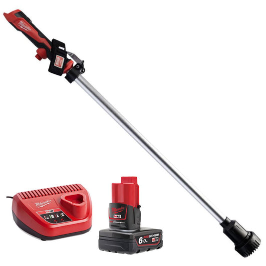Milwaukee M12BSWP-0 12V Hydropass Brushed Stick Water Pump with 1 x 6.0Ah Battery & Charger
