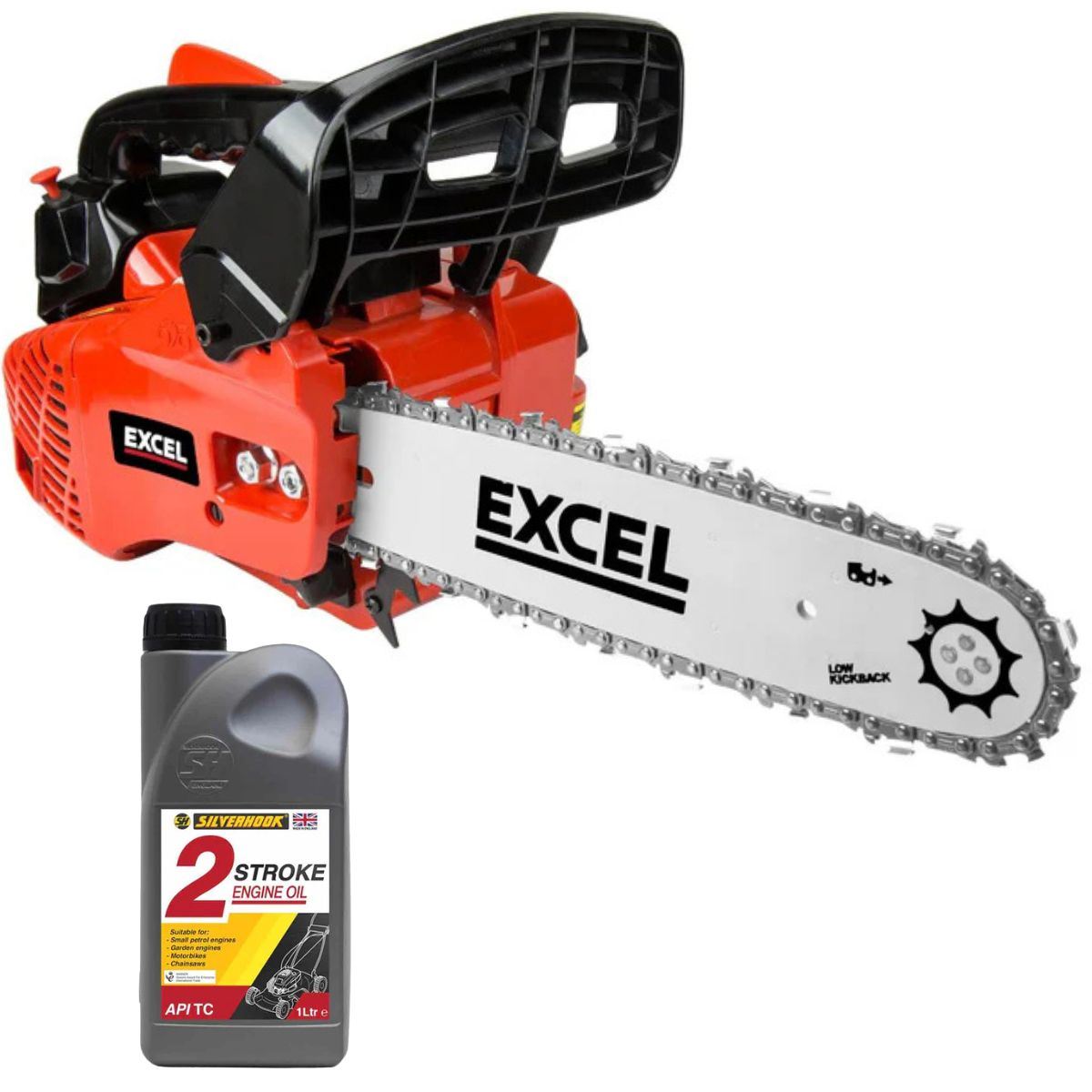 Excel 300mm 25cc Petrol Chainsaw with Engine Oil
