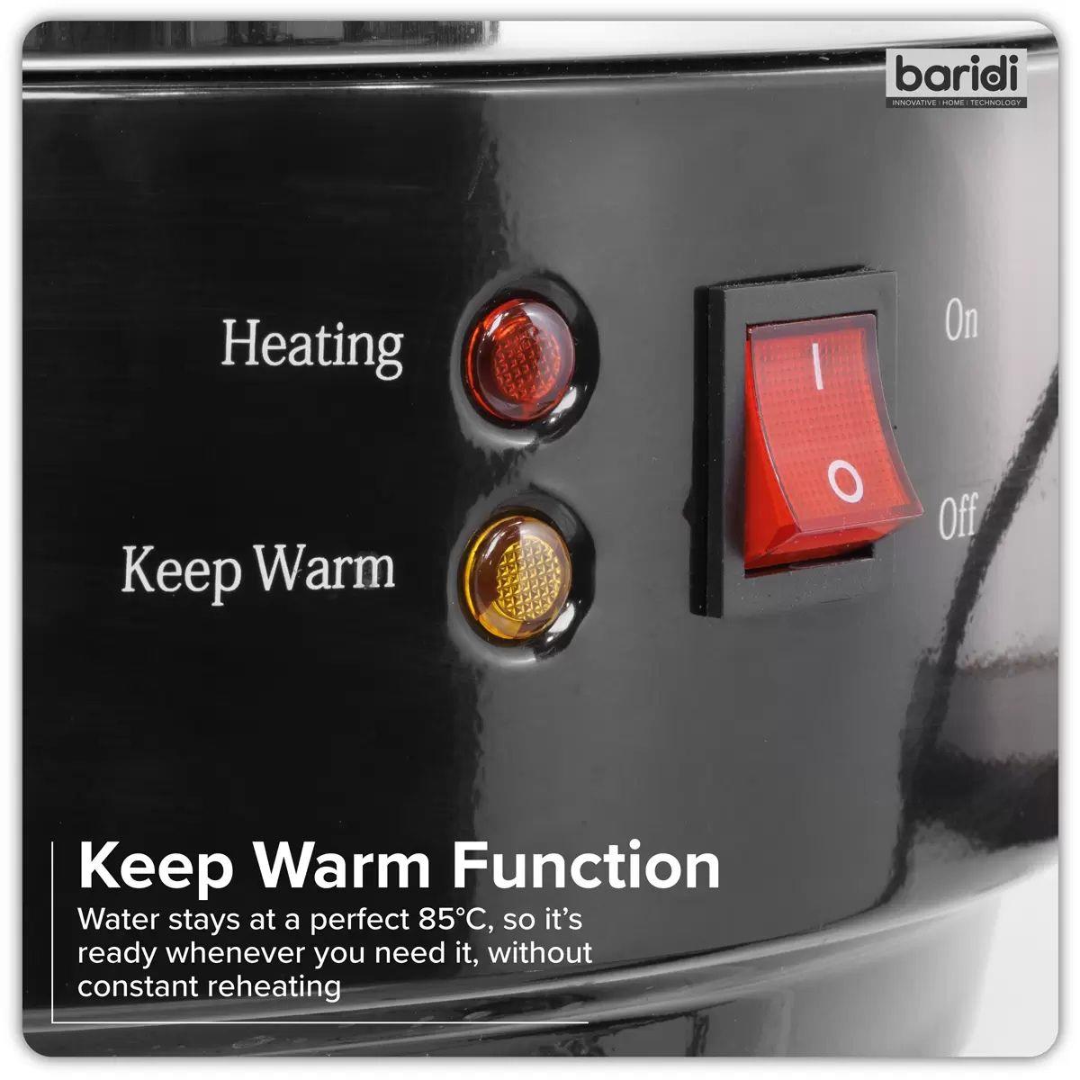 Sealey DH388 Baridi Hot Water Boiler, Tea Urn 30L Capacity Stainless Steel 240V