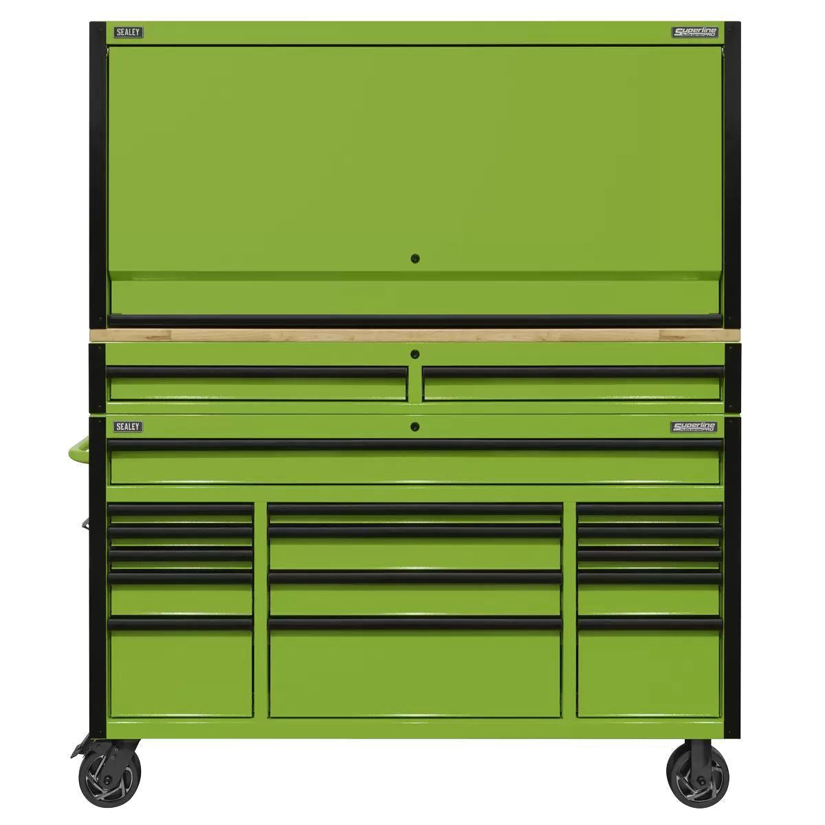 Sealey AP6115BECOMBO1 Mobile Trolley 15 Drawer 1549mm Wooden Worktop