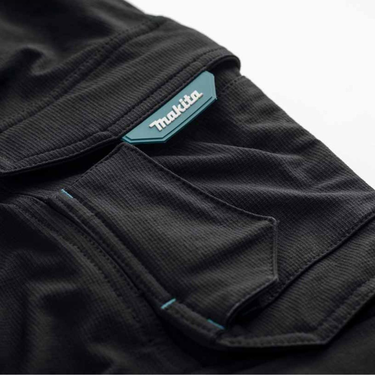 Makita MK304M Onyx Stretch Trousers Slim Fit Black - L31