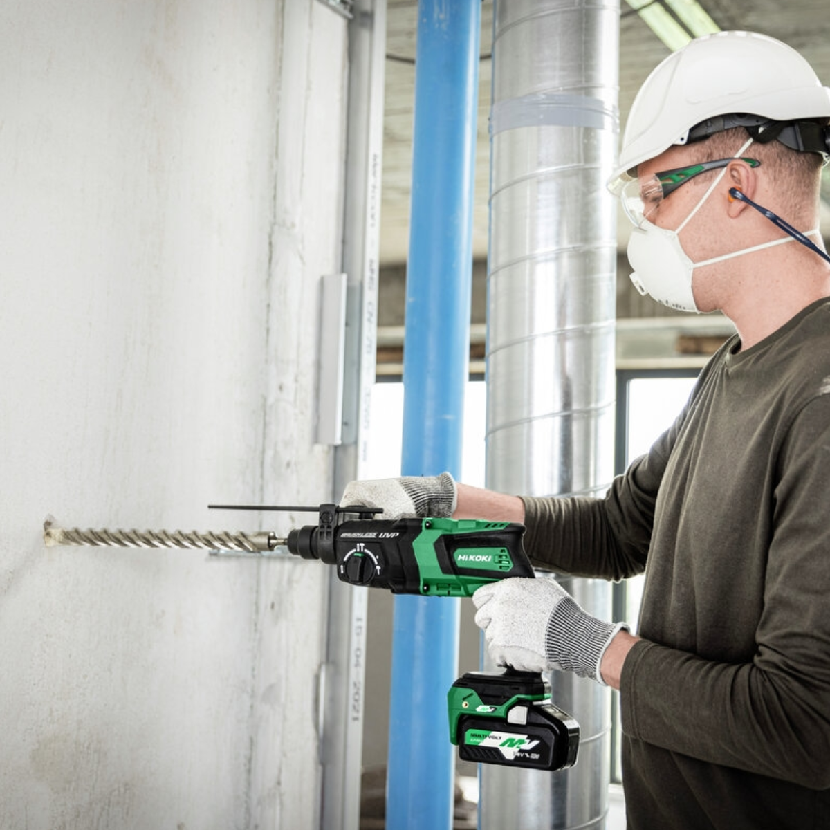 HiKOKI DH36DPEJ3Z 36V Brushless 3-Mode SDS+ Rotary Hammer Drill With 1 x 2.5Ah Battery Charger & Case