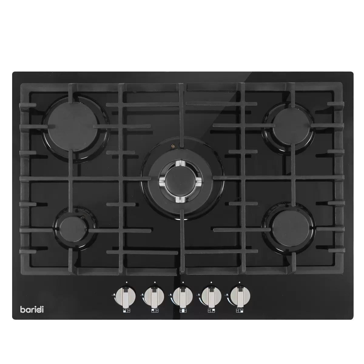 Sealey DH228 Baridi Gas Hob with 5 Cooking Zones 70cm Black 11W