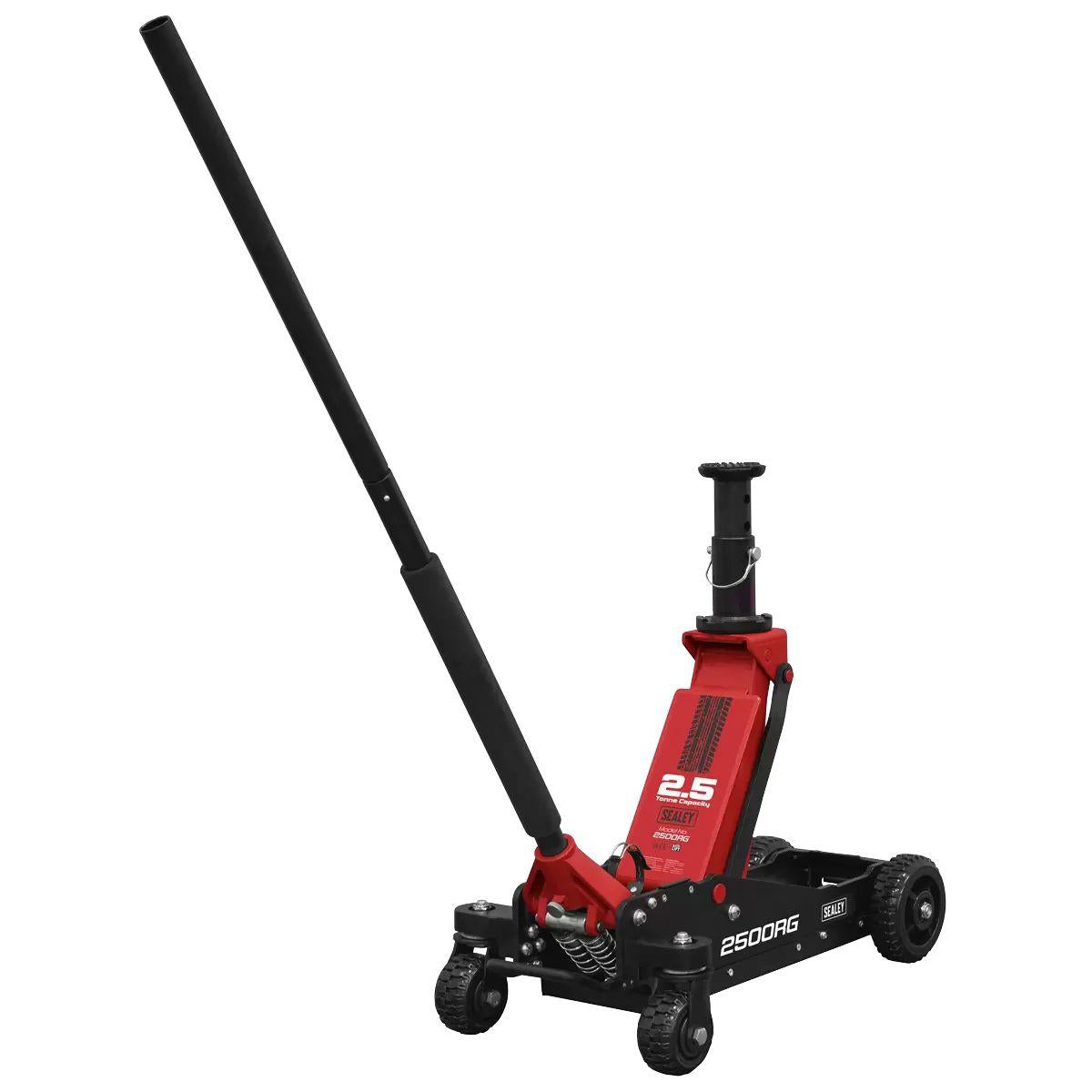 Sealey 2500RG Big Wheel Hybrid Trolley Jack for Off-Road Vehicles 4 x 4s with Super Rocket Lift 2.5 Tonne