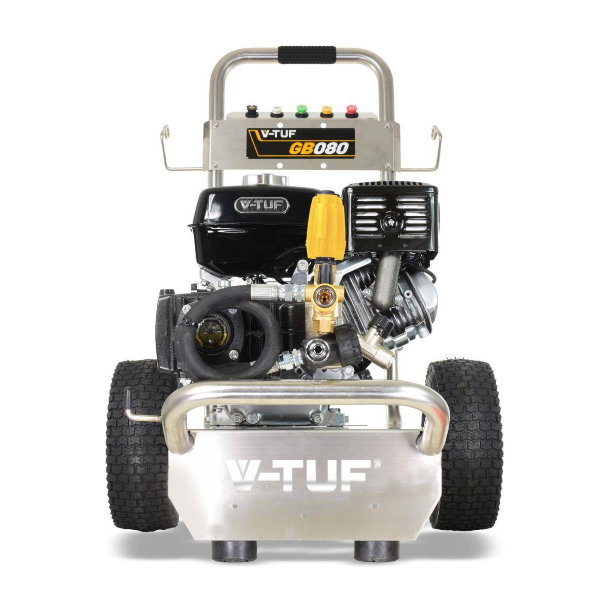 V-TUF GB080 Industrial 9HP Gearbox Driven Honda Petrol Pressure Washer 2900psi, 200Bar & 15L/min