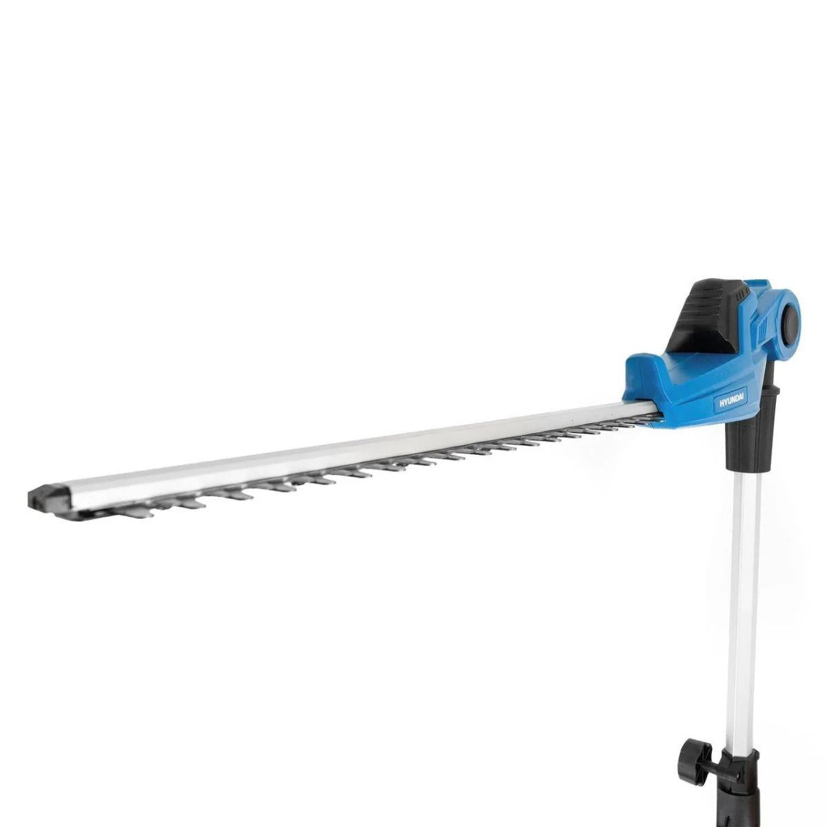 Hyundai HY20CPHT 20V 450mm Cordless Long Reach Pole Hedge Trimmer, 2.6m Long Reach with 2.0Ah li-ion Battery & Charger