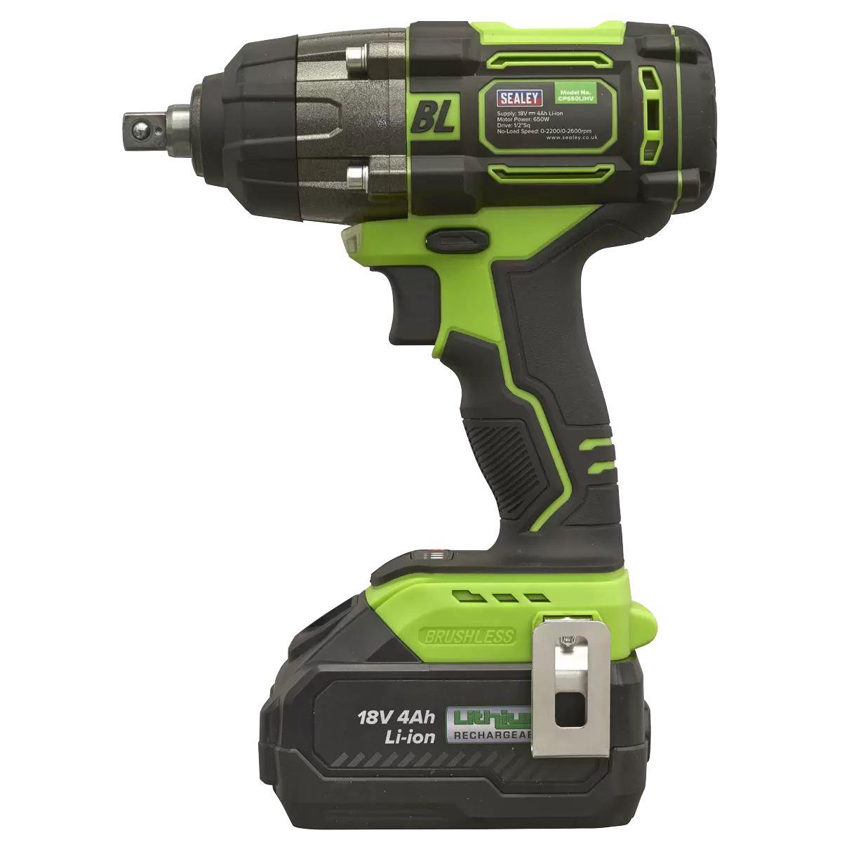 Sealey CP650LIHV 18V Cordless Brushless Impact Wrench 1/2