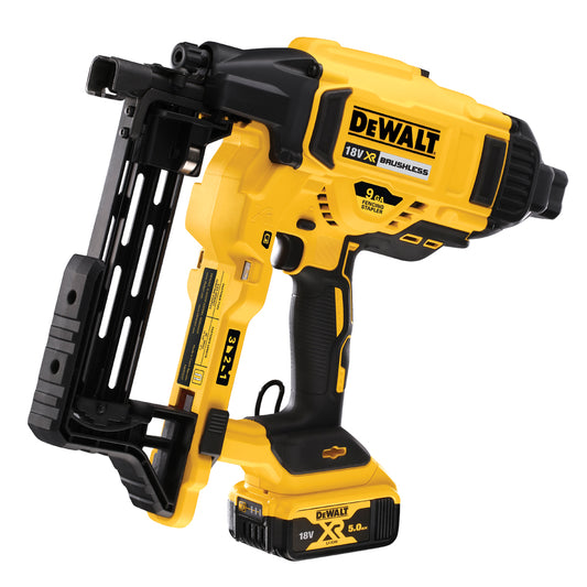 Dewalt DCFS950P2 18V XR Brushless First Fix Fencing Stapler with 2 x 5.0Ah Battery & Charger In Case