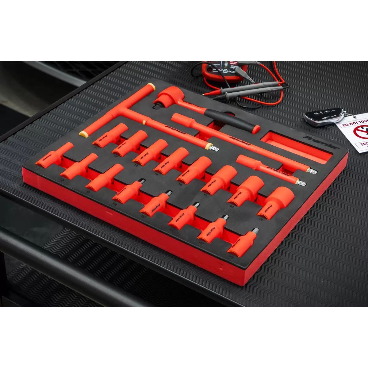 Sealey TBTE02 Insulated Socket Set with Tool Tray 3/8