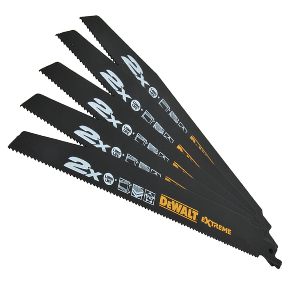 DeWalt 152mm 10TPI General Purpose Reciprocating Blades DT2301L-QZ Pack of 5