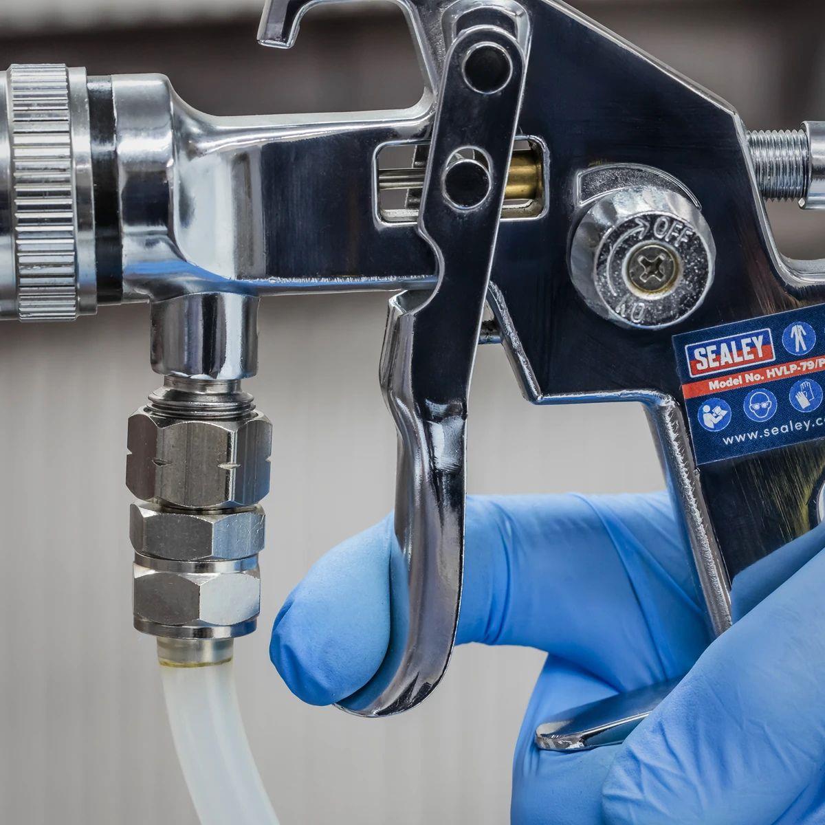Sealey HVLP-79/P Pressure Pot System with Spray Gun Hoses 1.7mm