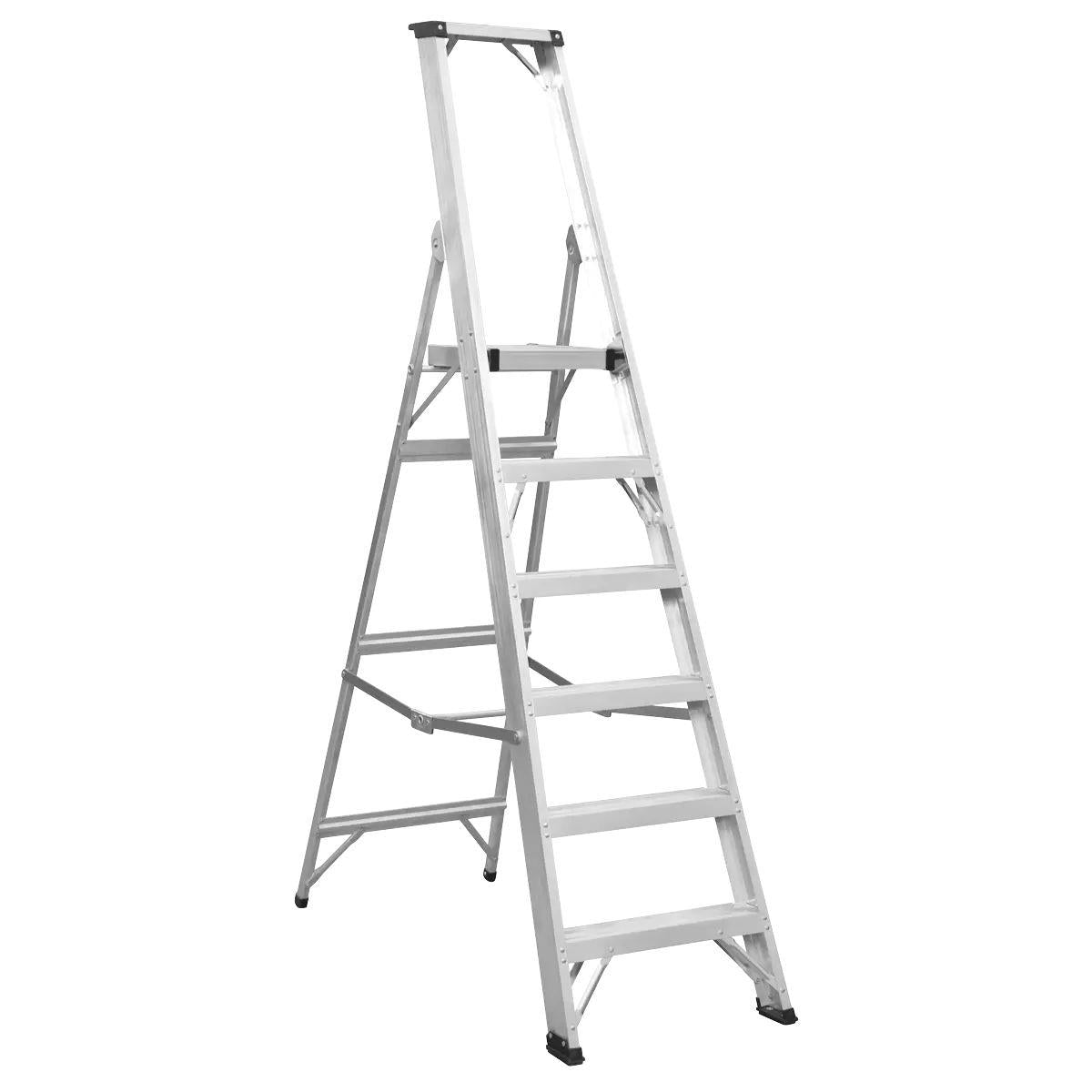 Sealey AXL6 Industrial Aluminium Step Ladder 6-Tread